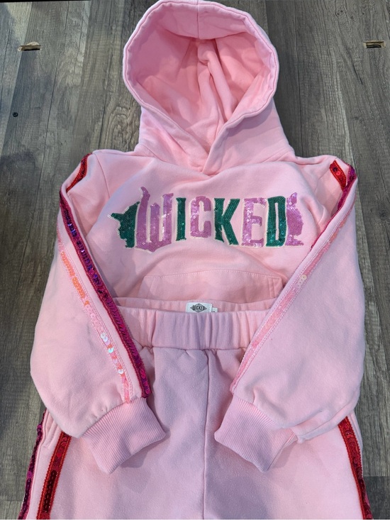 Lola + The Boys Other - Lola + the boys Pink 'Wicked' Sequin Hoodie & Jogger Set size kids 6